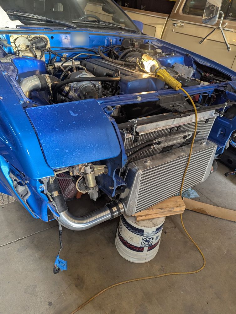 Front-mount intercooler and radiator on the Conquest